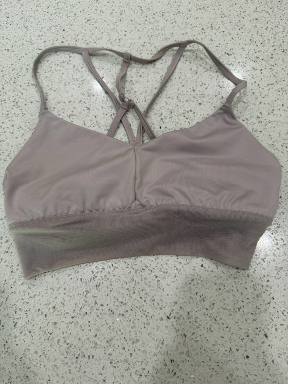 ALO Yoga Mauve Strappy Seamless Sports Bra